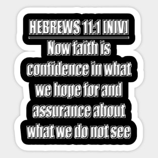 Hebrews 11:1 New International Version Sticker